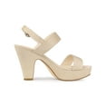 thumbnail image 3 of BLISSFUL STEP Women's Slingback Platform Chunky Heeled Sandals, 3 of 7