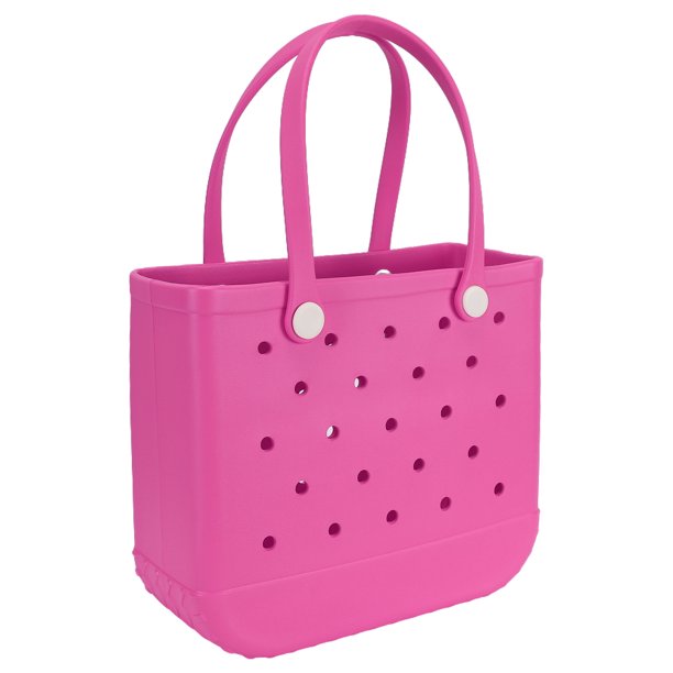 Rubber Beach Bag Inlife Waterproof Beach Tote Bag,Rose Red