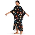 thumbnail image 2 of SEANATIVE Caftans for Women Beach Cover Up Swimsuit Coverups Swimwear Kaftan Dresses Long Caftans Plus Size Batwing Sleeve Swimsuit Coverup V Neck Summer Beach Dress, Planet Pattern Black, 2 of 7