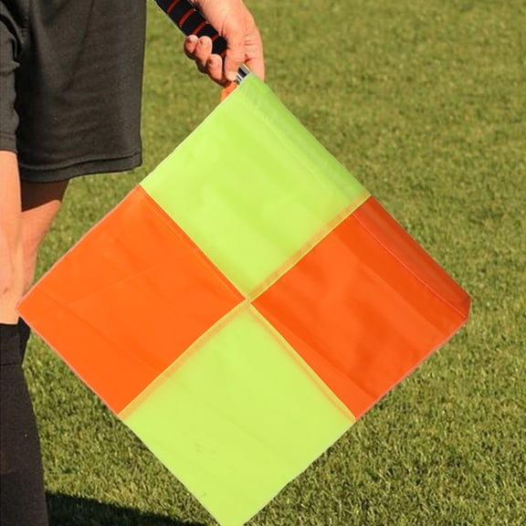 LOLIPPYY 2-Pack Referee Flags for Outdoor Soccer, Competition Signal Flags in Assorted Colors