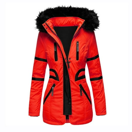 Mnycxen Women's Mountain Waterproof Ski Jacket Windproof Rain Jacket Winter Warm Hooded Coat