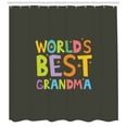 thumbnail image 3 of Ambesonne Grandma Shower Curtain, Colorful Letters Stars, 69"Wx70"L, Multicolor, 3 of 3