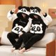 thumbnail image 3 of Conjunto de pijamas de felpa para hombre y mujer, ropa de dormir de pareja, suave y gruesa, ropa de casa suelta coreana, traje de Panda de dibujos animados, Invierno, 3 of 4