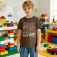 thumbnail image 7 of CAIXIA 100 Days of School Shirt for Toddler Boys Girls Kindergarten School Celebration Student T-Shirt,Brown, 7 of 7