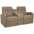 thumbnail image 3 of Qualitex De Leon RV Loveseat w/Storage Console, Ultimate Leather, Heat and Massage, Power Recline, Light Sand, 3 of 10
