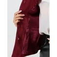thumbnail image 5 of DARING DIVA Women's U Neck Jacquard Single Breasted Floral Gothic Waistcoat L Burgundy, 5 of 6