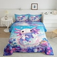 thumbnail image 5 of Erosebridal Animal Axolotl Bedding Twin Comforter Set,Dreamy Princess Down Comforter,Underwater World Bedding Sets Twin With Comforter,Ultra Soft Cartoon Room Decoration,Reversible,2-Piece, 5 of 8