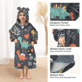 thumbnail image 3 of FORMRS Wearable Blanket Hoodie with Sleeves for Kids Cozy Flannel Sweatshirt, Cute Dinosaur, 3 of 7