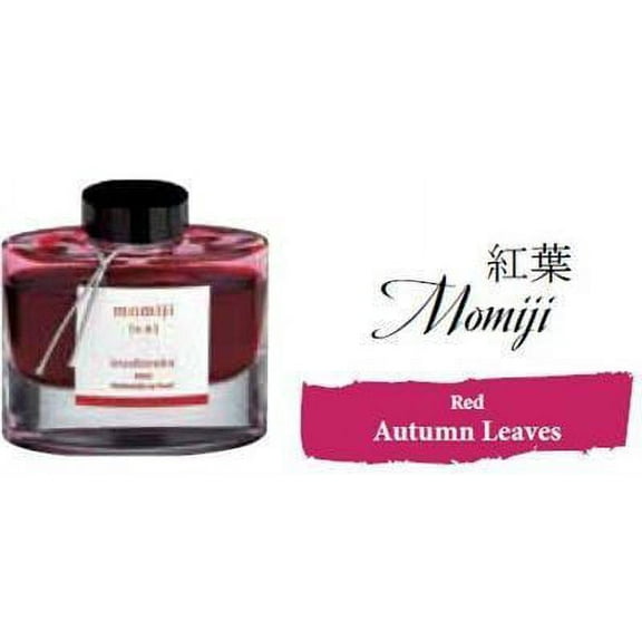 PILOT Iroshizuku Bottled Fountain Pen Ink, Momiji, Autumn Leaves (Red) 50ml Bottle (69208)