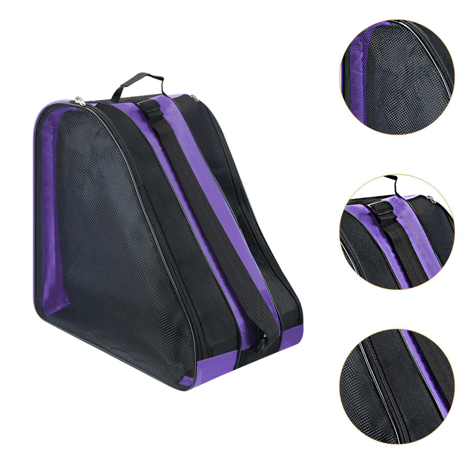 harayaa Roller Skate Bag Ice Skate Bag Load Bearing for Girls Boys Skating Shoes Storage Purple