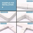 thumbnail image 4 of 20Pcs PVC Cord Duct Cable Cover Raceway Wall Cable Management Electric Cache Cable Channel Wire Cover Waterproof,20pcs Cable Concealer(4m) 36pcs Connector 2set Screws and accessories,White, 4 of 6