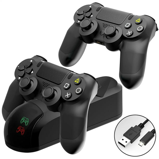 Manette PS4 double poign¿¿e USB chargeur de support de Station d'accueil de  charge rapide pour PS4/PS4 Slim/PS4 Pro manette de jeu Joypad Joystick