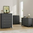 thumbnail image 4 of 4-Drawer Dresser, 37" Tall Clothing Storage Cabinet for Bedroom, Living Room & Hallway, 4 of 7