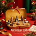thumbnail image 6 of Mini Christmas Nativity Set in a Tin Box, Handcrafted Pocket Bethlehem Scene, Portable Holy Family Display, Small Religious Ornament, for Desk, Shelf, Office, Travel Decor, Christmas Gifts(1pc), 6 of 10