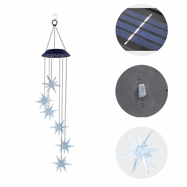 Solar Sea Urchin Chime Hanging Light Outdoor Waterproof Garden Decoration Landscape Light