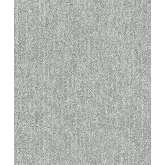 Advantage Everett Silver Distressed Textural Wallpaper