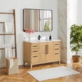 thumbnail image 3 of Gara 48" Single White Grain Composite Stone Countertop Vanity - Washed Ash Gray, 3 of 17