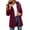 Wine, variant on FDGIU Women's Mid Length Hooded Wind Trench Jacket, Dual Zip Snap Lightweight Outdoor Coat with Flap Hand Pockets for Spring Fall Hiking Travel Daily Casual Layering