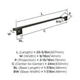 thumbnail image 6 of Amerock Appoint Oil-Rubbed Bronze 24 inch (610mm) Towel Bar, 6 of 8