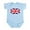 Sky Blue, variant on - Union Jack Infant Bodysuit - Baby Light Bodysuit, Size Newborn - 24 Months