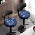 thumbnail image 3 of SCRAWLGOD Sea Turtle Hibiscus Round Bar Stool Covers Set of 4 Smooth Round Bar Stool Seat Covers Soft Elastic Bar Chair Covers for Wooden Metal Bench, Swivel Stools, 3 of 7