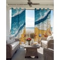 thumbnail image 2 of Summers Coastal Blackout Curtains for Bedroom Living Room, Gradient Color Shells Watercolor Starfish 45 In Long Thermal Insulated Room Darkening Drapes Grommet Window Treatments, 42 x 45 In, 2 of 9