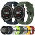 thumbnail image 3 of For Garmin Fenix 6x 26mm Horizontal Texture Silicone Watch Band With Removal Tool, 3 of 4