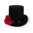 thumbnail image 5 of Vjnyvs Adult Victorian Top Hat, Rose Flower Magic Hat Jazz Cap Unisex Fedoras Hat Pirate Hat For Party Hat, 5 of 7