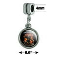 thumbnail image 4 of American Fire Department Firefighter Skeleton Fears Me Italian European Style Bracelet Charm Bead, 4 of 5