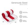 thumbnail image 6 of Top Cotton Cotton Beach Towels, Pack of 6 - 30"x60" Quick Dry Towels for Beach, Pool, Gym & Bathroom - Oversized Terry Cabana Striped Towels (Red), 6 of 7