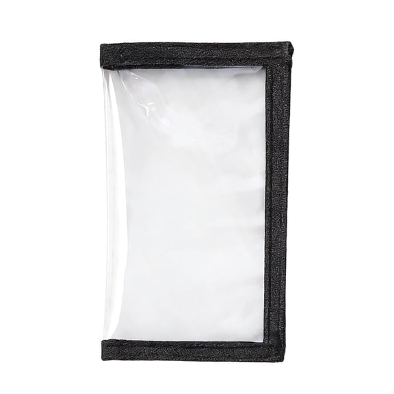 Plyzle PVC Fishing Lure Storage Bag, Transparent Tackle Organizer Box with Reinforced Edges for Baits and Gear, 7.87 in,Black