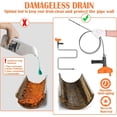 thumbnail image 5 of Drain Snake Auger 33 Feet, Plumbing Snake Drain Hair Clog Removal Tool, Heavy Duty Toilet Snake Auger, Sink Unclogger Drain Cleaner Tool for Bathroom Kitchen Tub Shower Drain Clog Remover with Gloves, 5 of 6