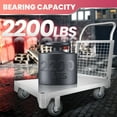 thumbnail image 3 of Heavy Duty Platform Truck Cart with Cage, 40.1" L X 23.2" W X 19.6" H, 2200 LBS Load Capacity, Alloy Steel Hand Truck with 4 Universal Wheels, Anti-Rust Push Cart for Grocery, Laundry, Warehouse, 3 of 8