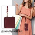 thumbnail image 4 of Nalacover RFID Blocking Wallet Case for iPhone XS Max, Shockproof PU Leather Magnetic Button Zipper Purse Card Slots & Kickstand Crossbody Phone Case with Shoulder & Wrist Strap,Winered, 4 of 12