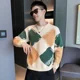 thumbnail image 2 of Ropa para hombre Jersey de cuello redondo Suéter de punto para hombre Cuello redondo a cuadros Argyle Cálido Coreano Otoño 2024 Nuevo en modo elegante Barato, 2 of 5
