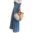 thumbnail image 3 of Women High Waisted Straight Leg Jeans Trendy Loose Denim Pants with Pockets Denim Blue S, 3 of 9