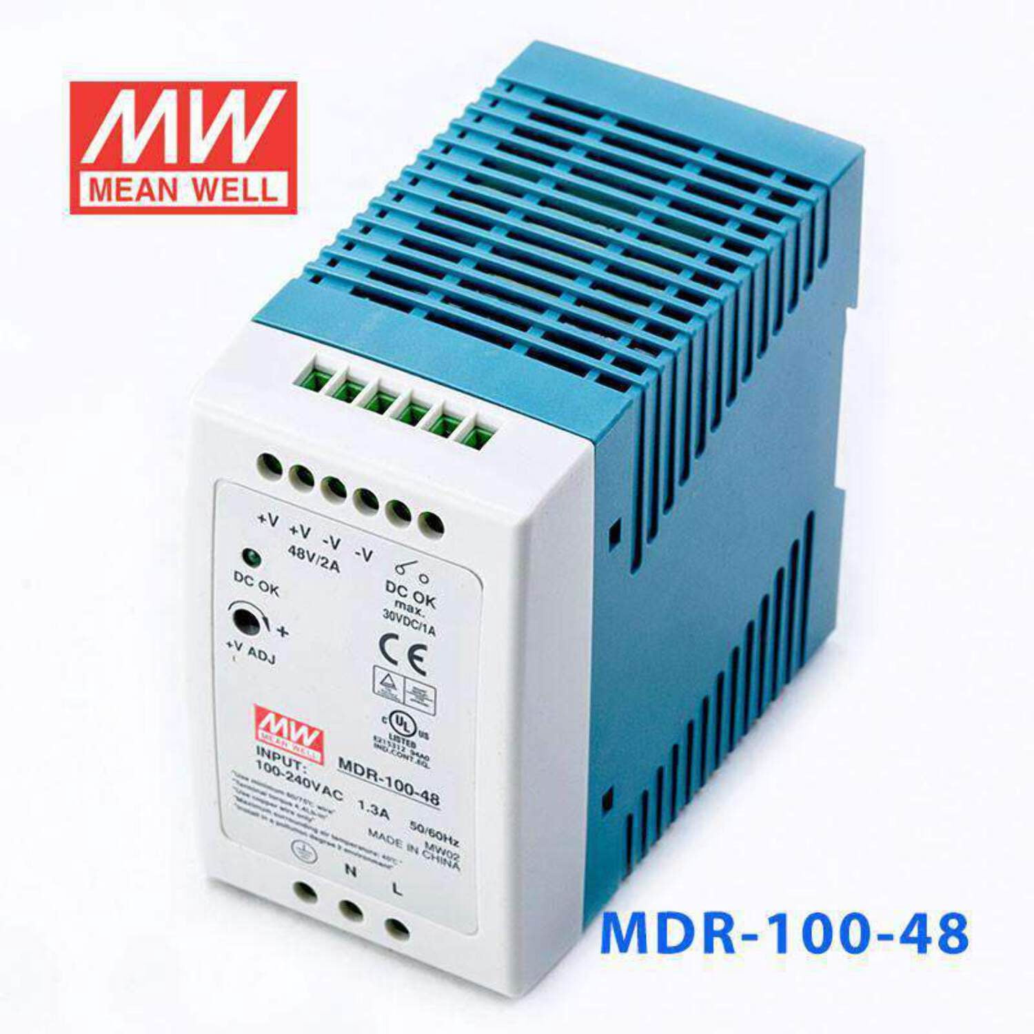 Mean Well MDR-100-48 Single Output Industrial Power Supply 100W 48V - DIN Rail