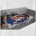 thumbnail image 6 of United States Soft Flannel Fleece Blanket, American Patriot Emblem Cartoon Style Fourth of July Design Country History, Cozy Plush for Indoor and Outdoor Use, 70" x 90", Multicolor, by Ambesonne, 6 of 6