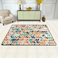 thumbnail image 2 of XMXT Indoor Area Rug, Colorful Round Line Prints Non-Slip Polyester Rugs for Living Room, 72 x 48 inches, 2 of 9