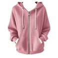 thumbnail image 4 of Vinsonshop Womens Hoodie Women Zip Up Hoodie Zip Up Jacket Lightweight Jacket Women Hoodies with Zipper Womens Fall Jackets Hoodies Y2k Pink 5XL, 4 of 4