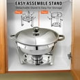 thumbnail image 4 of EVGTTI 4 Pack 5QT Round Chafing Dish Buffet Set, High Grade Stainless Steel Chafers for Buffet with Lid, Buffet Warmers Sets for Parties, Events, Wedding, Camping, 4 of 7