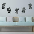 thumbnail image 3 of 6 Pcs Natural Theme Wood Wall Art, Cactus/Aloe/Succulent Bonsai Wooden Wall Art Wall Hanging Signs Hollow Wall Art Sculpture for Home Living Room Office Hotel Decor Housewarming Gift, 3 of 9