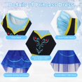 thumbnail image 4 of Vestido de princesa HenzWorld, azul y negro, tul, 8-9 años, 4 of 6