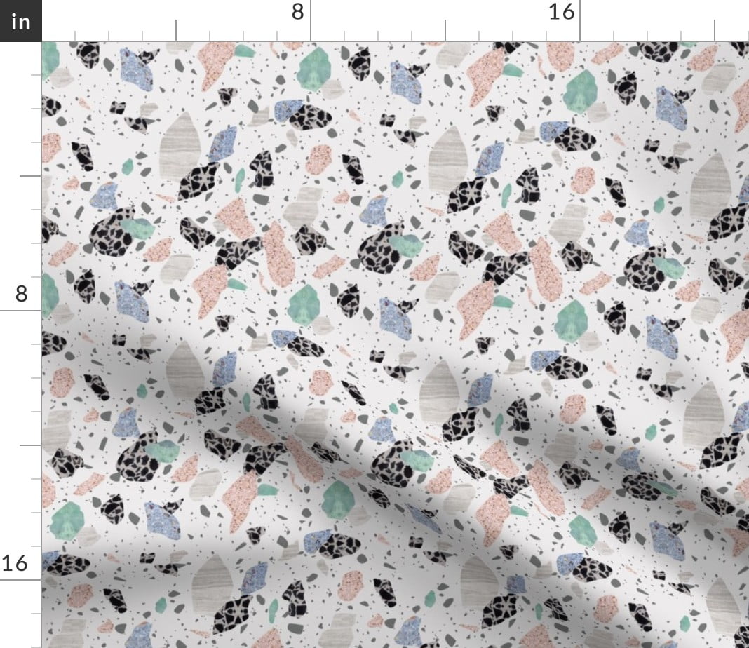 16in x 72in Roostery Tablerunner Abstract Terrazzo Rock Modern Marble Stone Italian Print Cotton Sateen Table Runner 16in x 72in Roostery Tablerunner Abstract Terrazzo Rock Modern Marble Stone Italian Print Cotton Sateen Table Runner