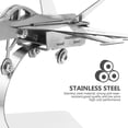 thumbnail image 4 of Stainless Steel Fighter Model for Decoration 1Pcs Metal Fighter Silver Ornament, 4 of 4