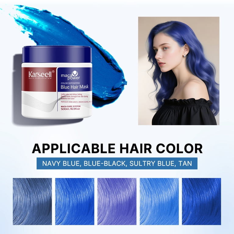 Karseell Blue Hair Color Depositing Mask, Deep Conditioner