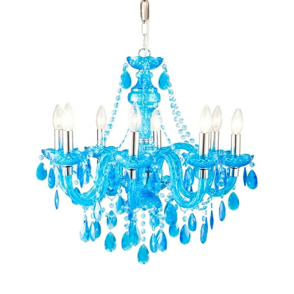 angelo:HOME Fulton Chandelier 8 Light in Candy Blue