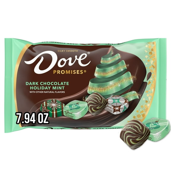 Dove Promises Dark Chocolate Holiday Mint Christmas Candy - 7.94 oz Bag