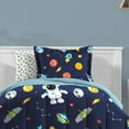 thumbnail image 6 of Dream Factory Space Galaxy Full Bed in a Bag Blue, Microfiber, 100% Polyester Fill, Male, Child, 6 of 7
