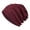 Burgundy, variant on Yihuala Breathable Cap with Hot Drilling Design for Everyday Wear Stretchy Slouch Headwear Turban Hat for Muslims Women